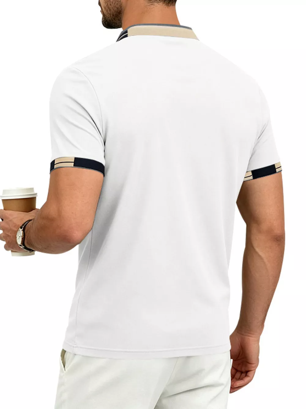 Men's Full Size Slim-Fit Contrast Trim Polo Plus Size, image 11