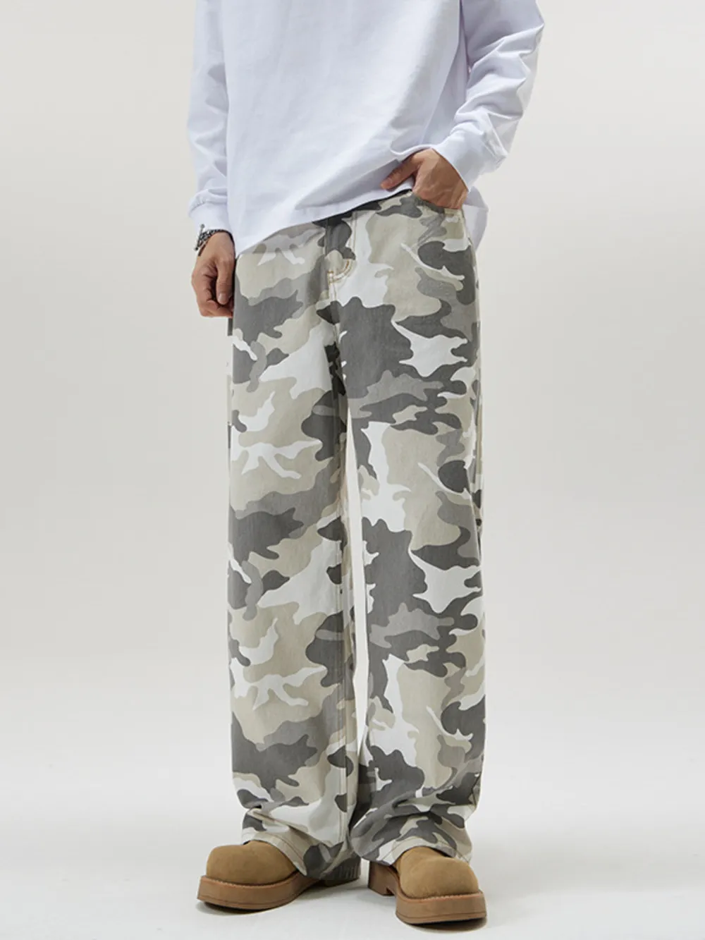 Men's Relaxed Fit Camo Print Pants