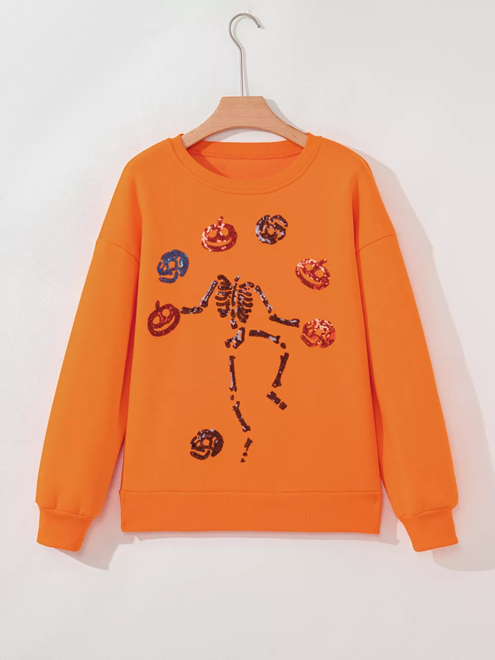 Dancing Critters Sequin Halloween Crewneck Sweatshirt, image 8