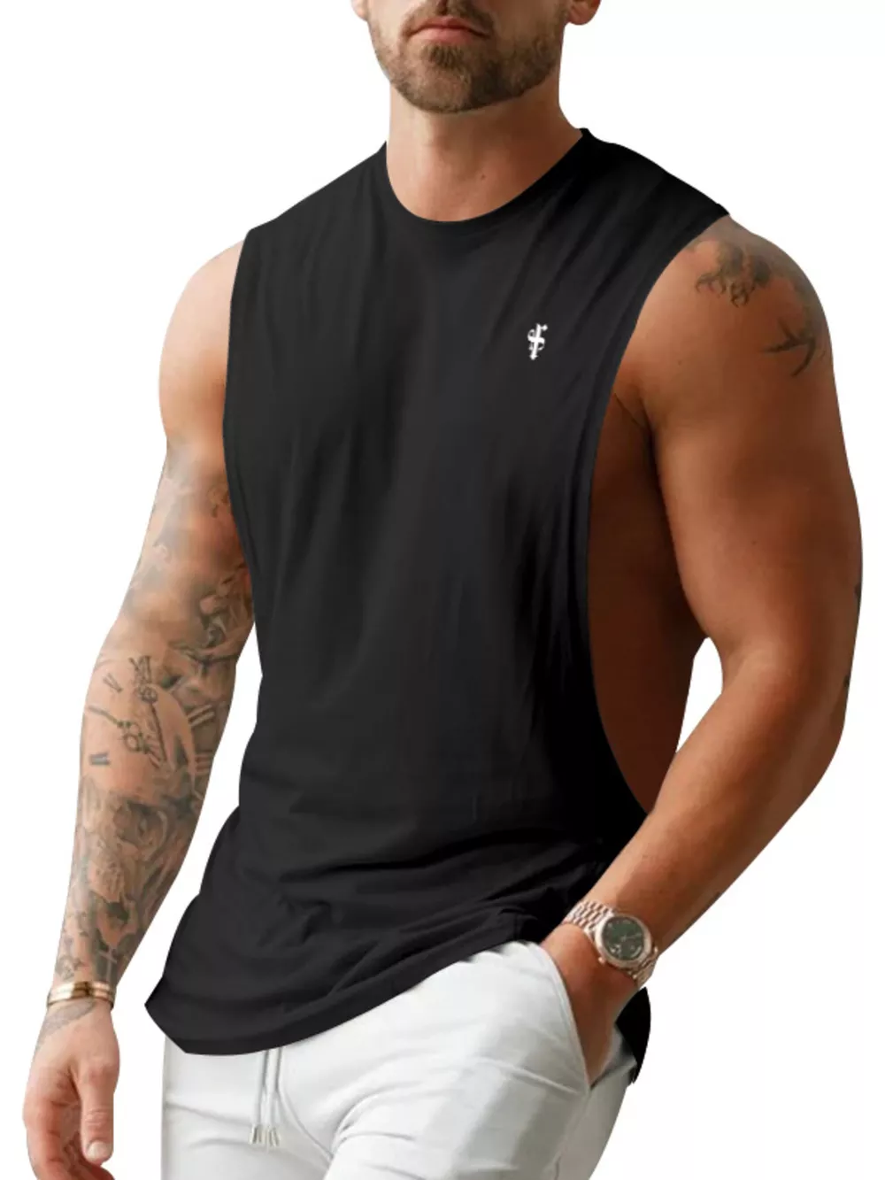 Men's Full Size Round Neck Tank Top Plus Size, image 25