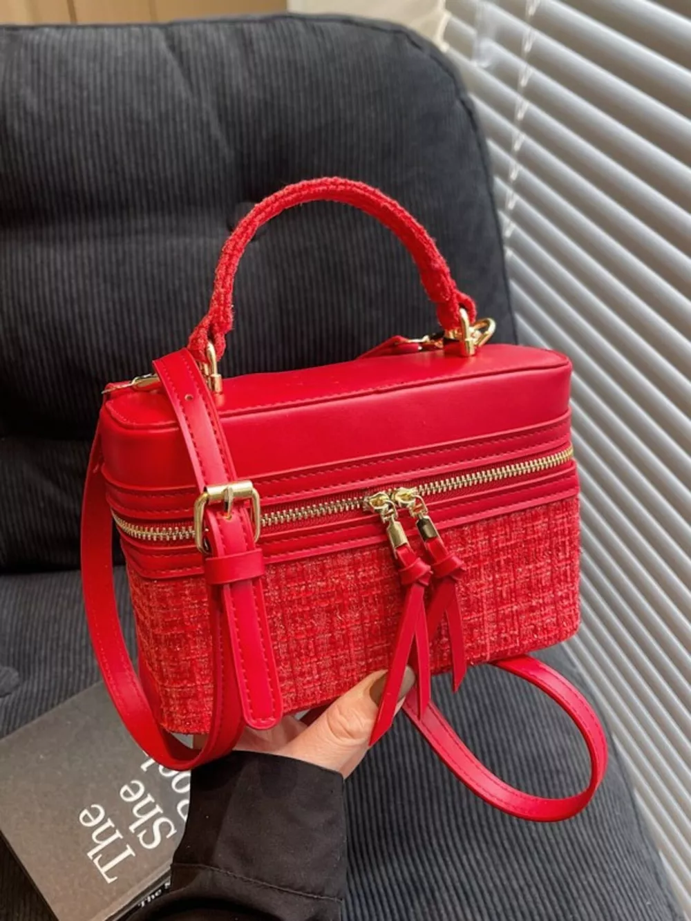 Boxy Top Handle Crossbody Bag, image 2