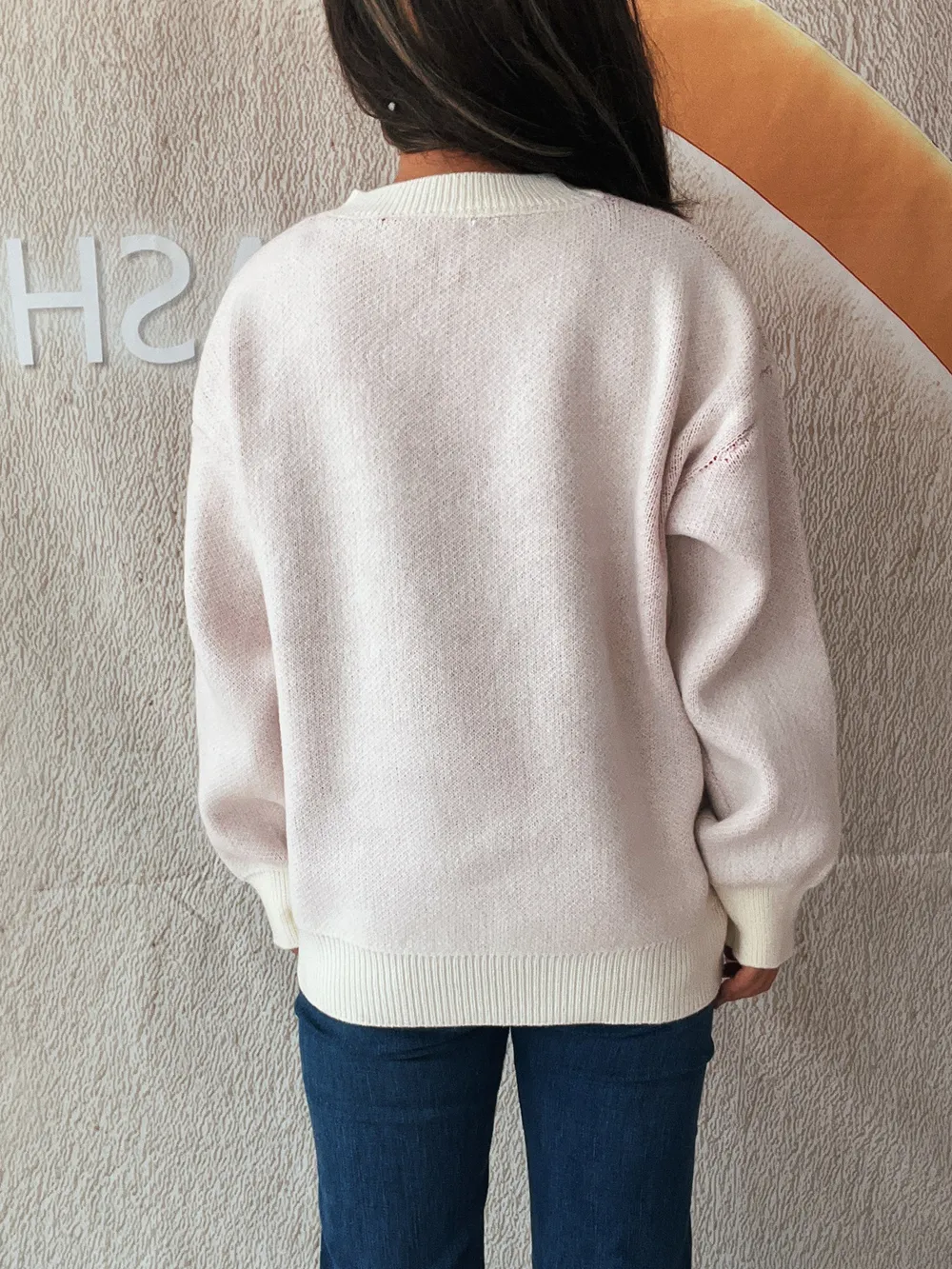 Bow Pattern Casual Long Sleeve Sweater, image 15