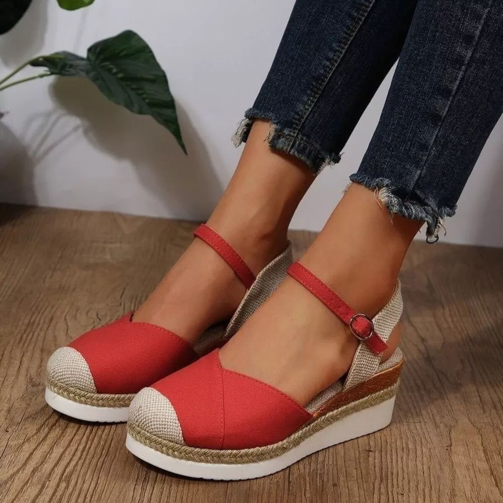 Color Block Wedge Sandals, image 7