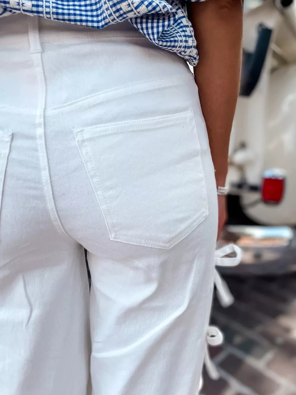 Bow-Accented Wide-Leg Pants, image 6