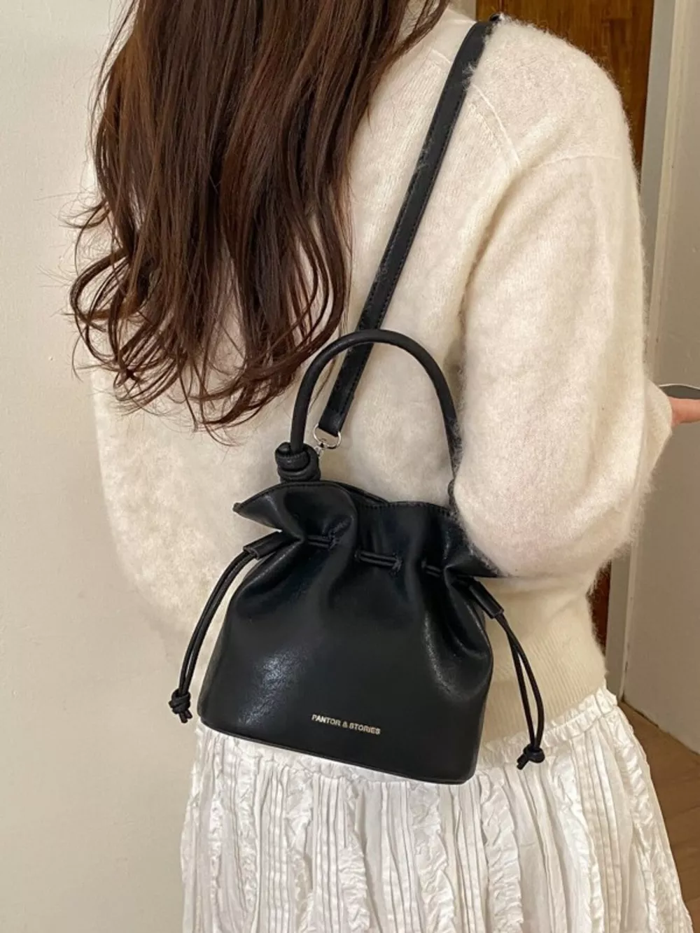Drawstring Bucket Crossbody Bag, image 16