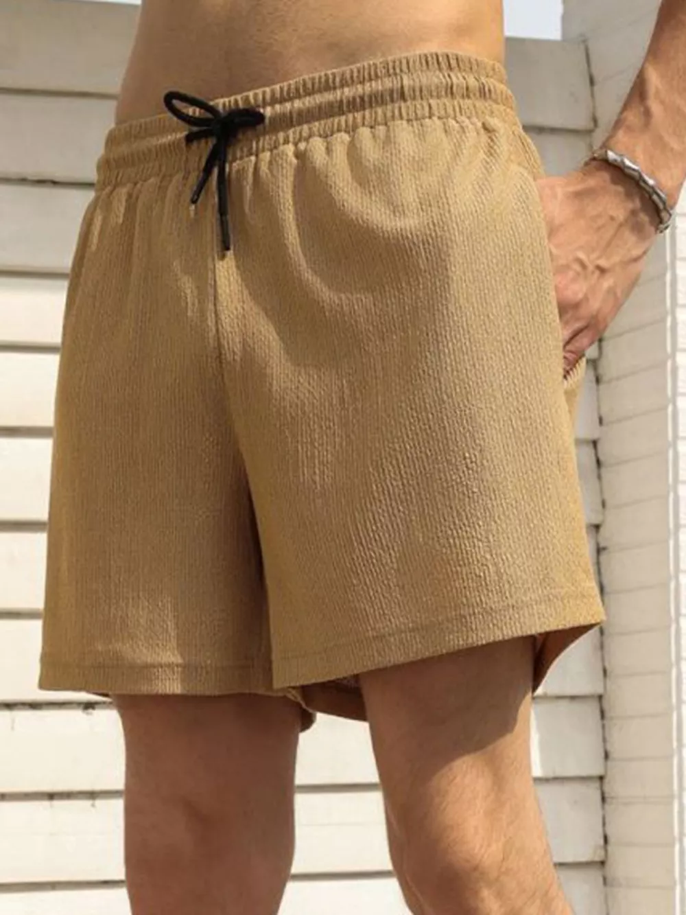 Men's Drawstring Shorts with Pockets, image 4