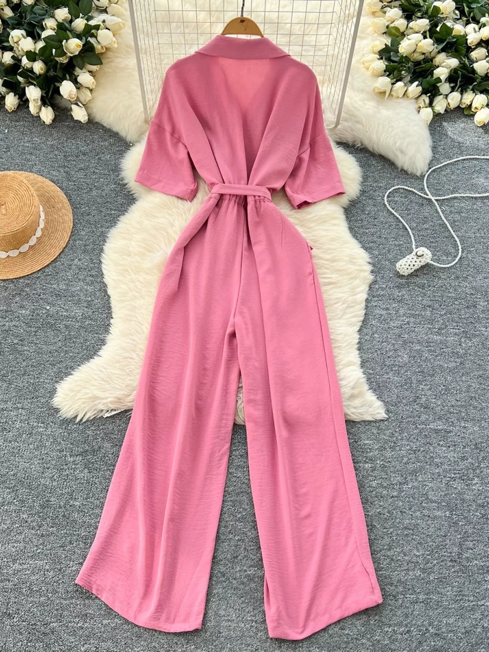 Tie Waist Wide Leg Jumpsuit, image 24