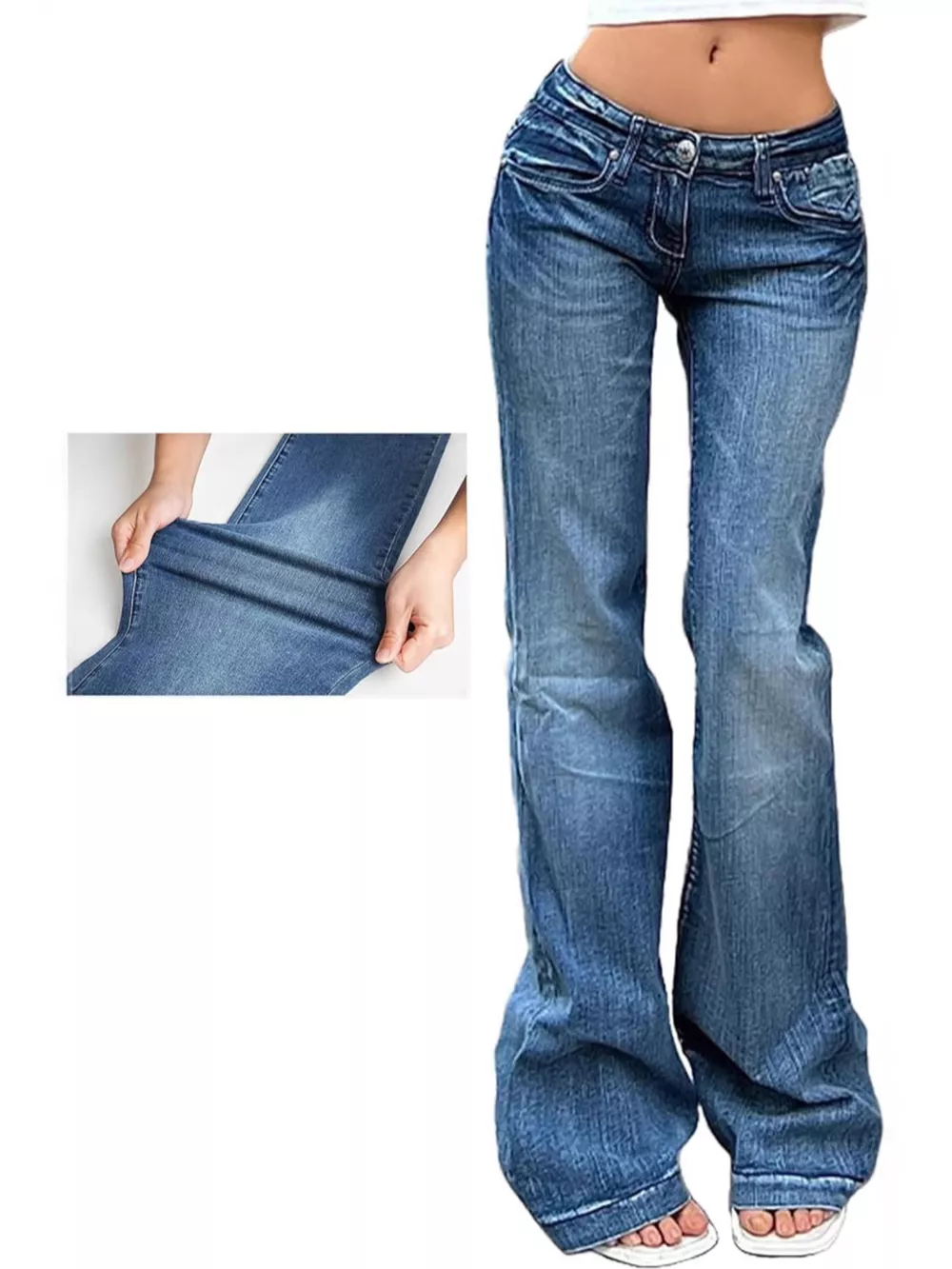 Low Rise Flare Jeans, image 3
