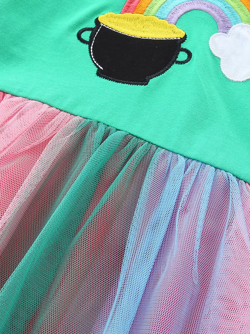 Children's Rainbow Graphic Tulle Dress, image 4