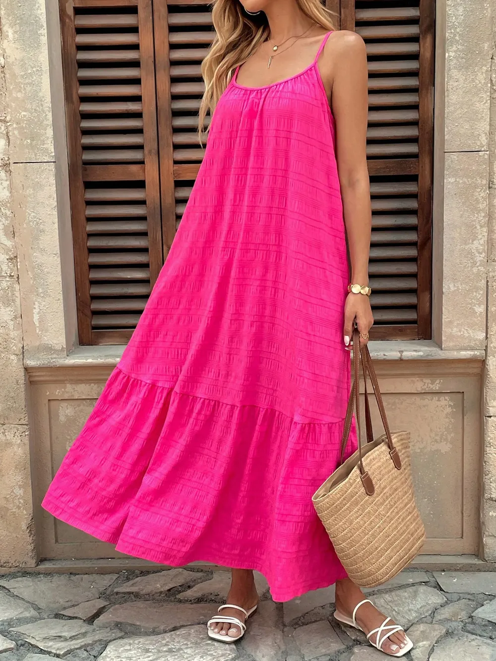 Scoop Neck Cami Maxi Dress, image 2