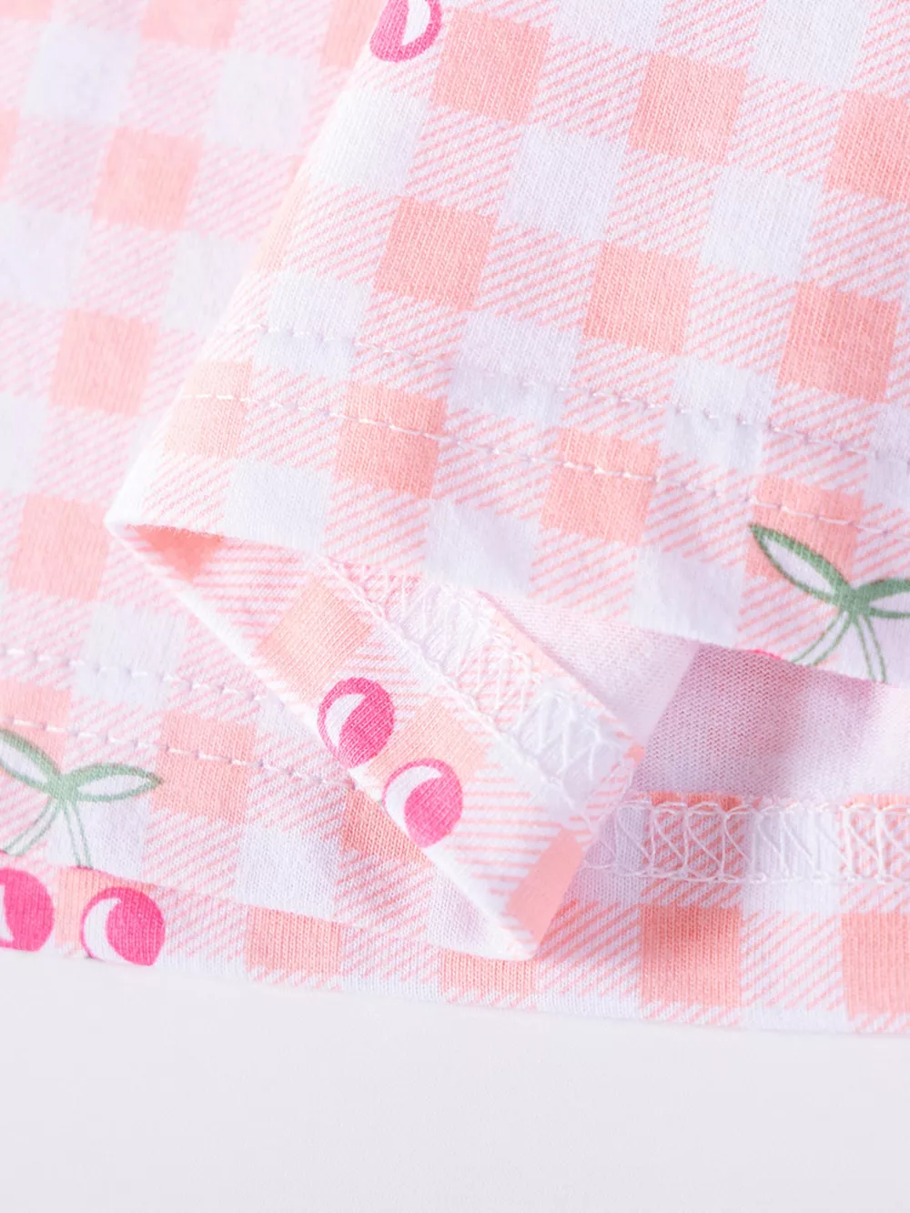 Children's Cherry Gingham Ruffle Sleeve Dress, image 4