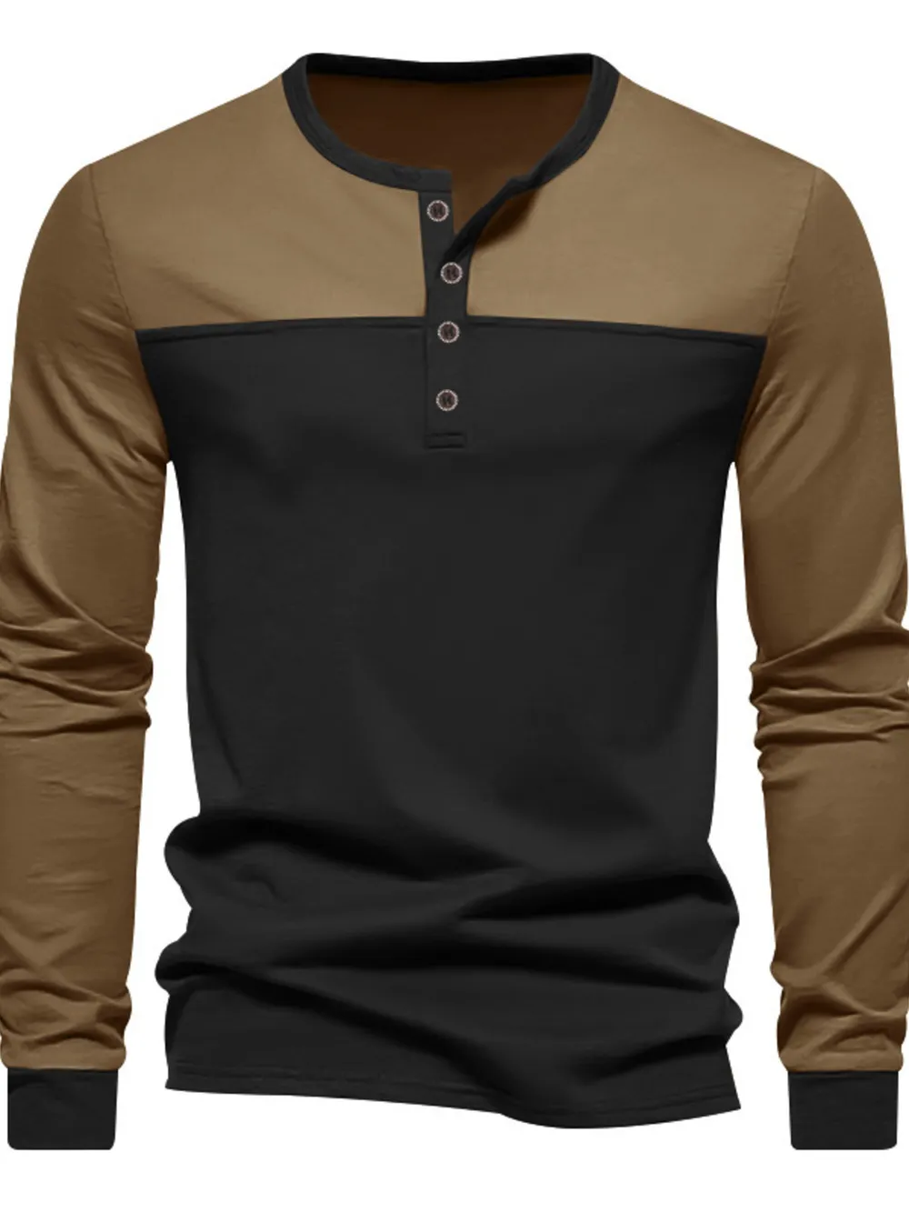 Men's Full Size Button Detail Short Sleeve Top Plus Size, image 6