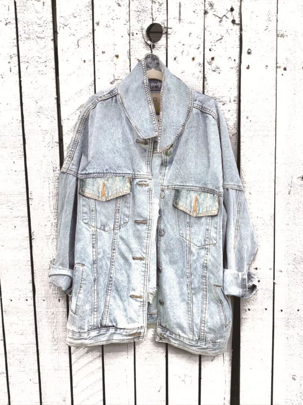 Full Size Skull Graphic Button Up Denim Jacket Plus Size, image 4