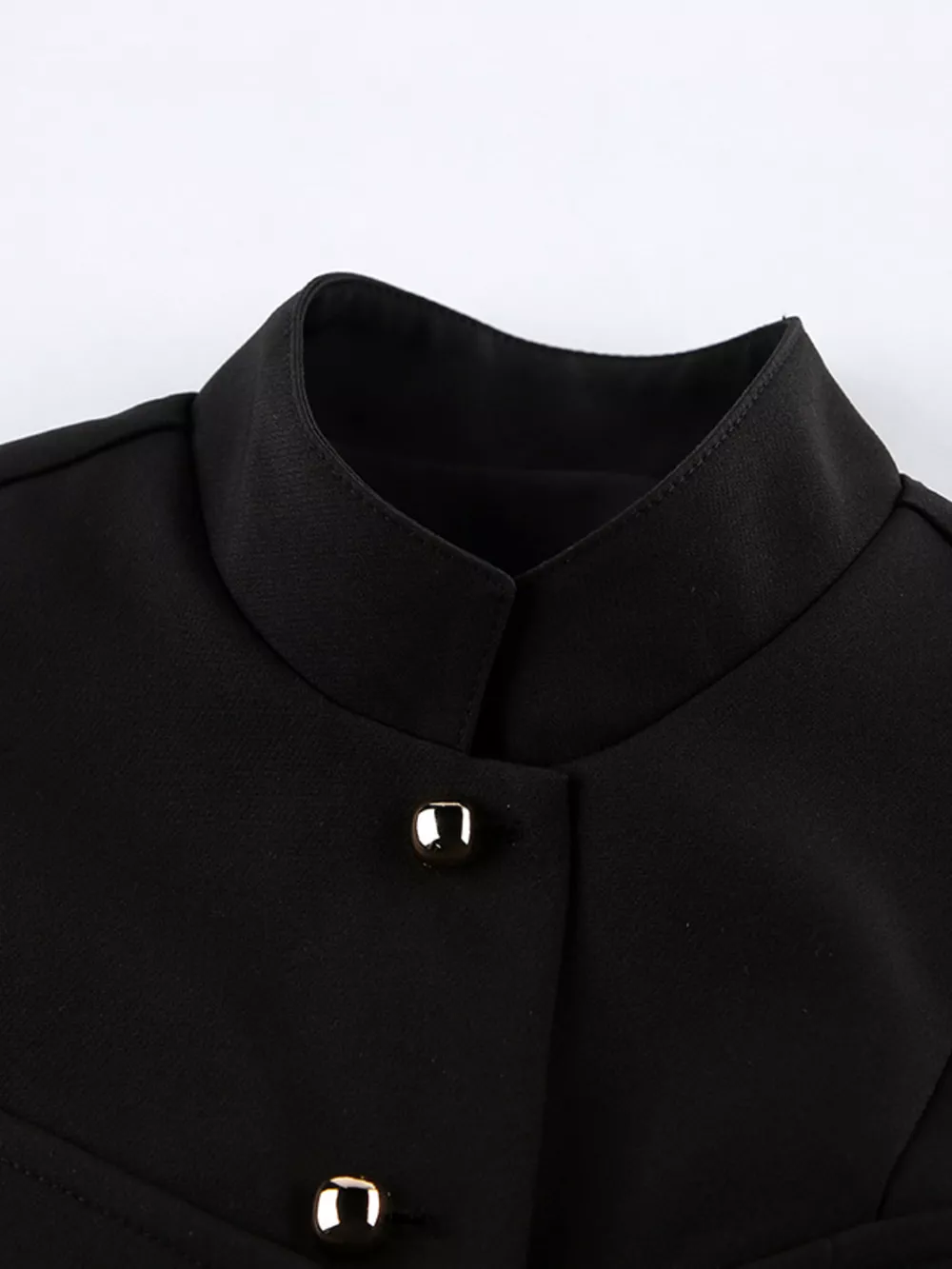 Stand Collar Button-Down Vest Coat, image 8