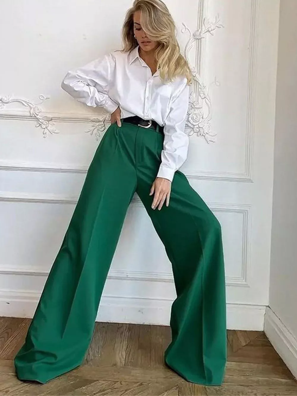 Wide Leg Pleated Pants, image 20