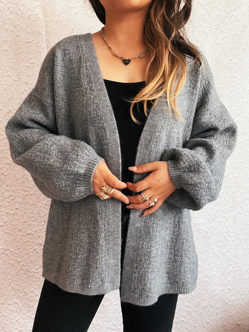 Open Front Long Sleeve Cardigan, image 8