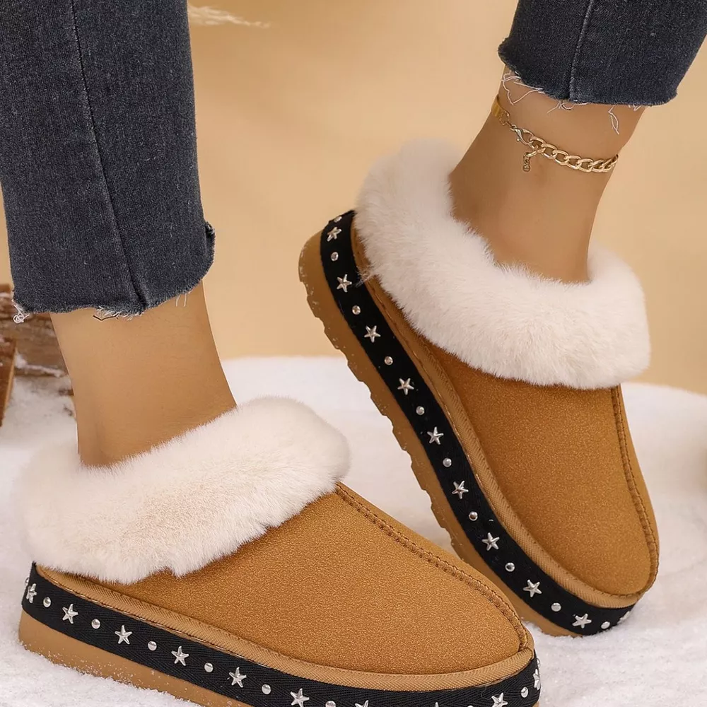Faux Fur Lined Platform Ankle Boots, image 6