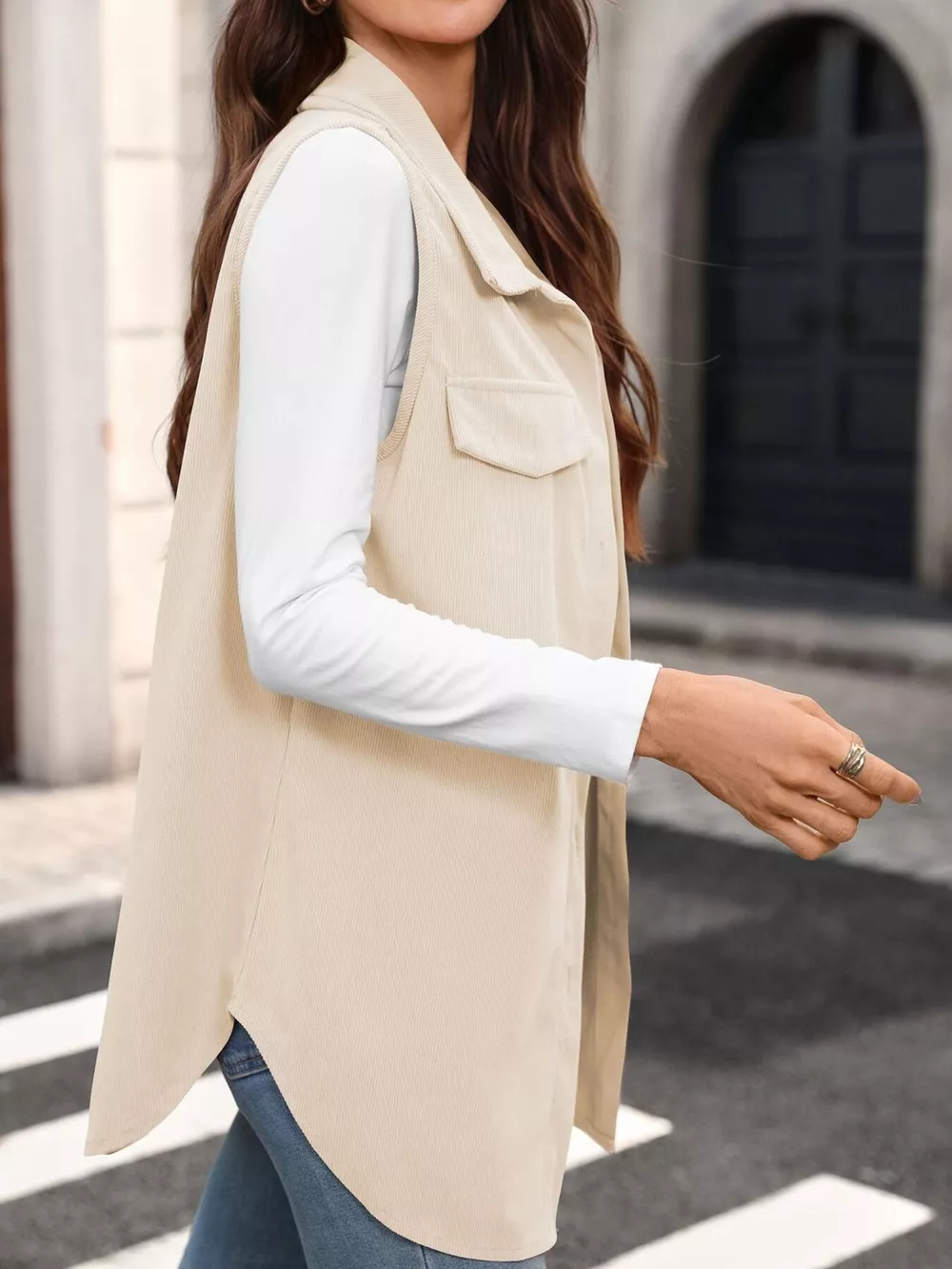 Button-Down Utility Vest Coat, image 7