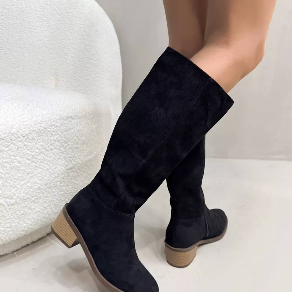 Round Toe Block Heels Boots, image 4