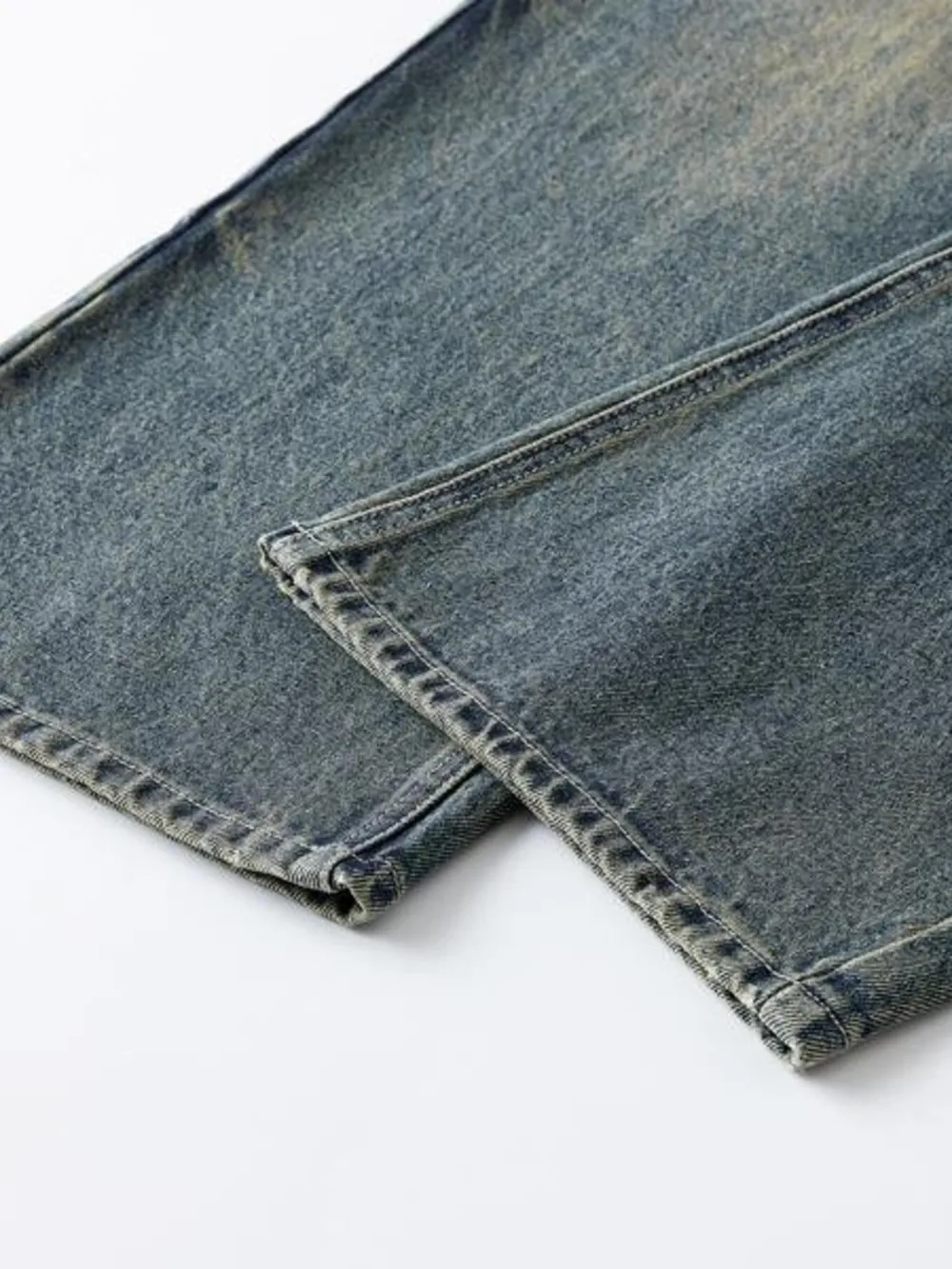 Men's Full Size Vintage Wash Wide Leg Jeans Plus Size, image 10