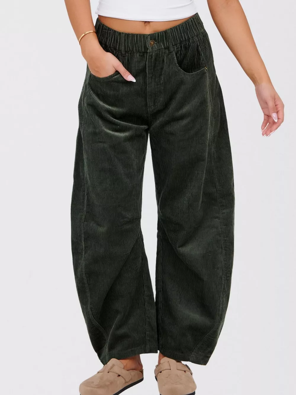 Corduroy Wide Leg Pants, image 4