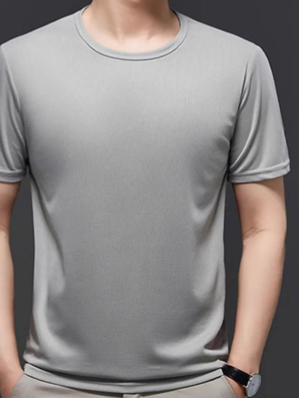 Men's Plus Size Round Neck Short Sleeve T-Shirt