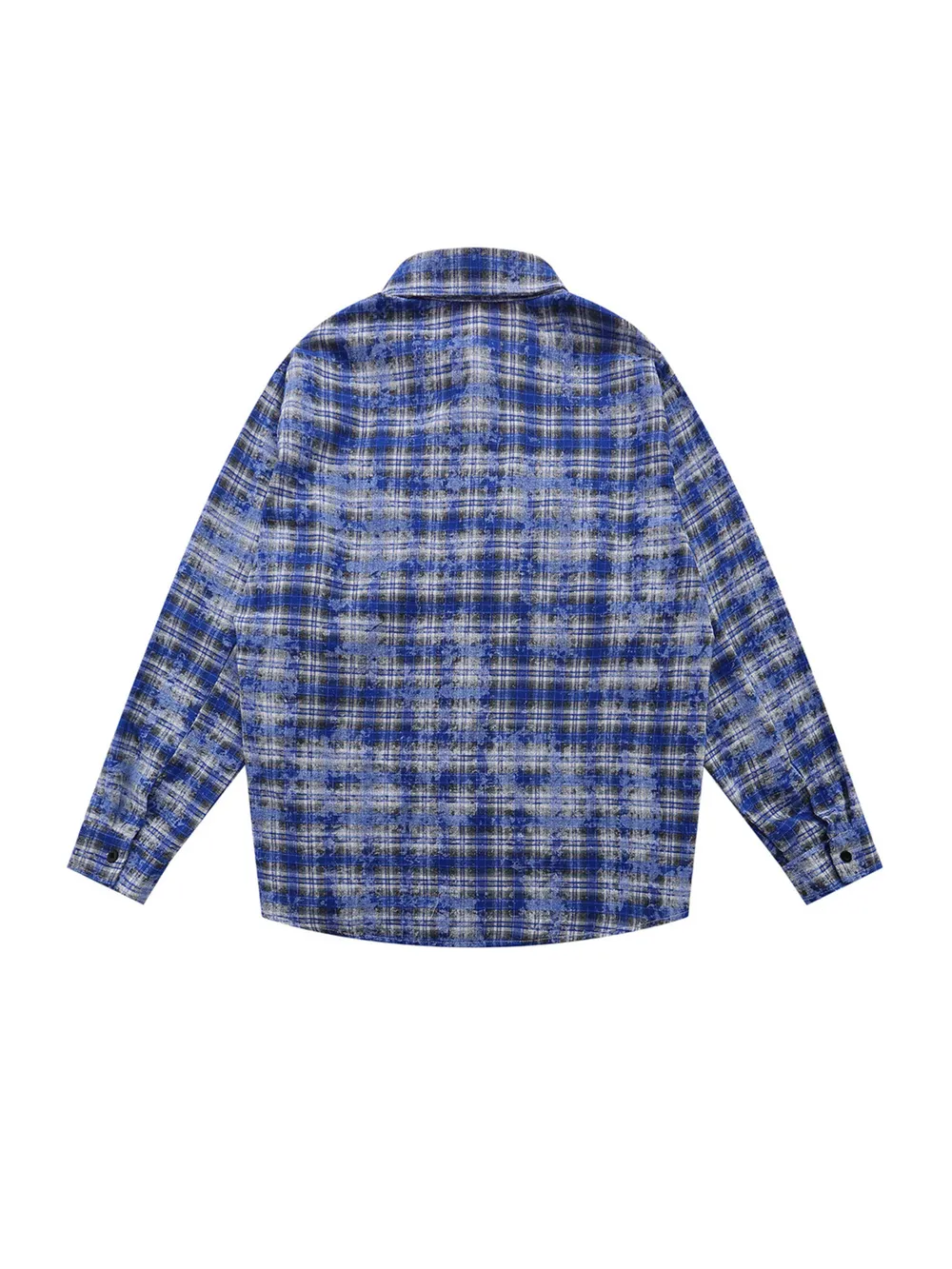 Men's Distressed Plaid Button-Up Shirt, image 2