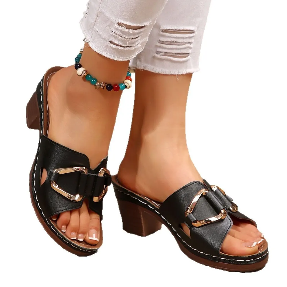 Open Toe Block Heels Sandals, image 2