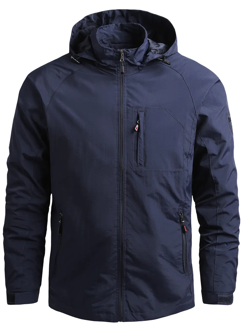 Men's Plus Size Lightweight Hooded Windproof Outdoor Jacket, image 6