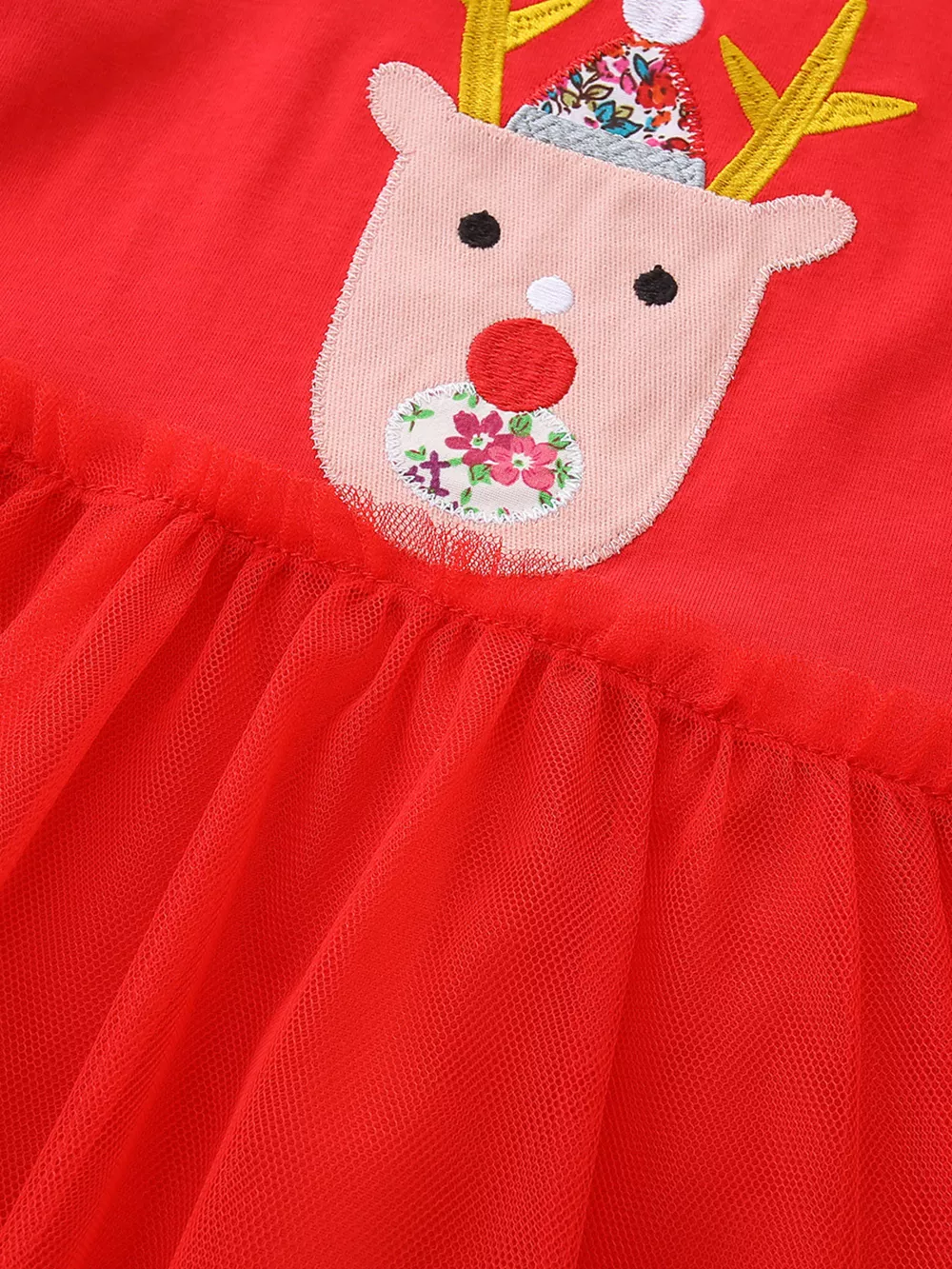 Children's Reindeer Applique Tulle Dress, image 5