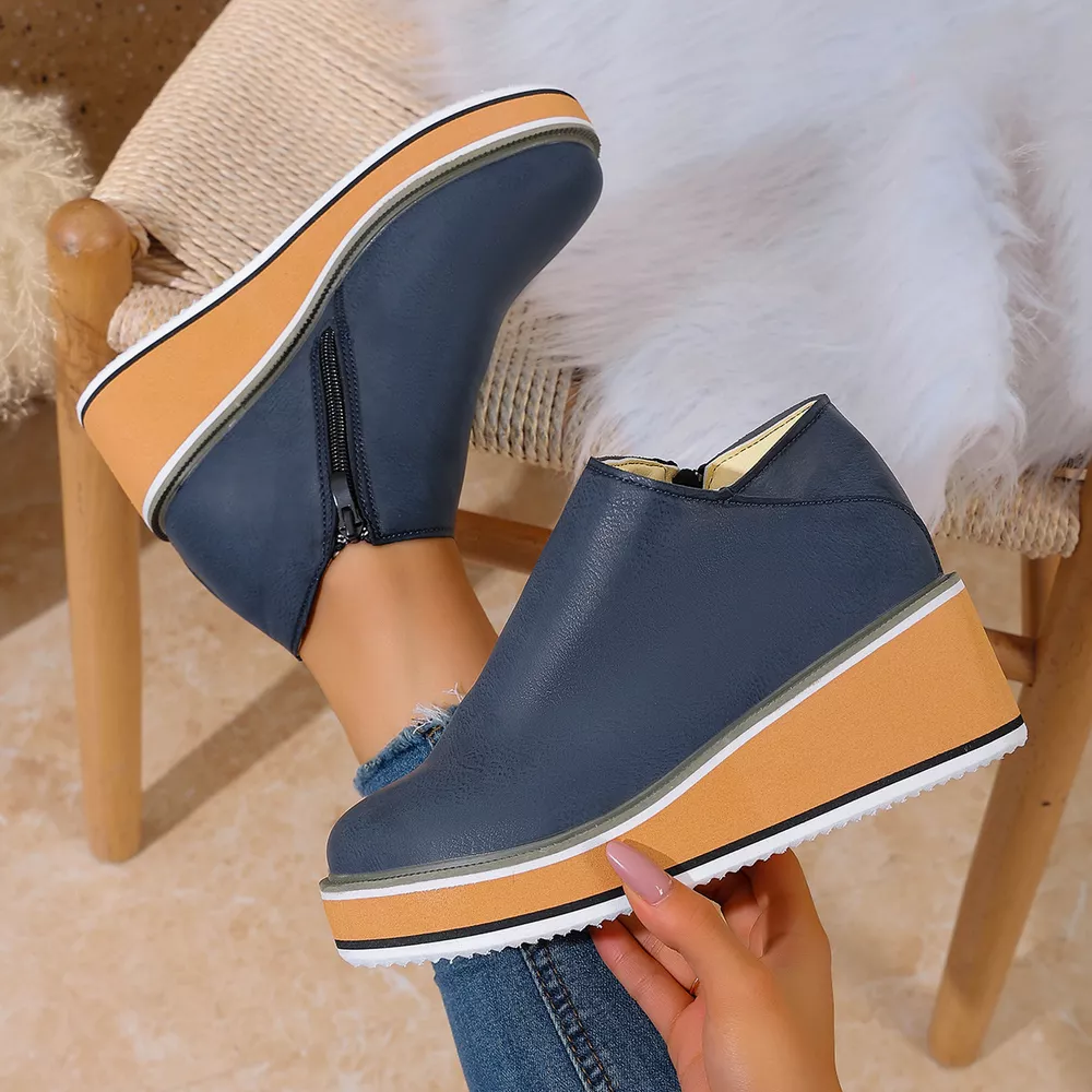 Wedge Ankle Boots with Zipper, image 8