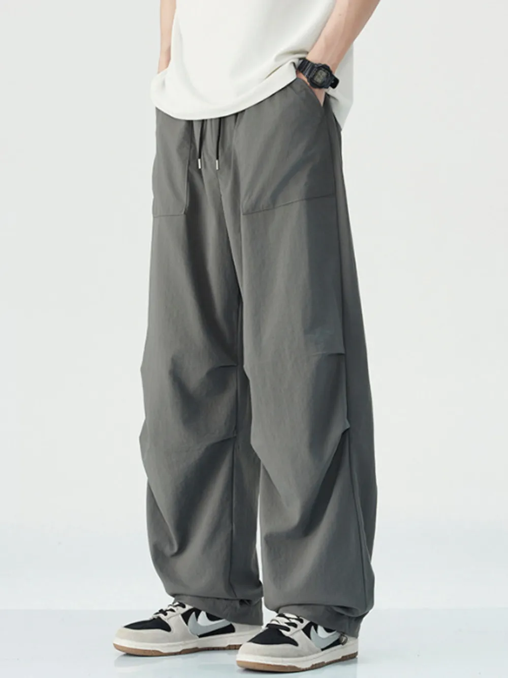 Men's Drawstring Wide Leg Pants, image 7