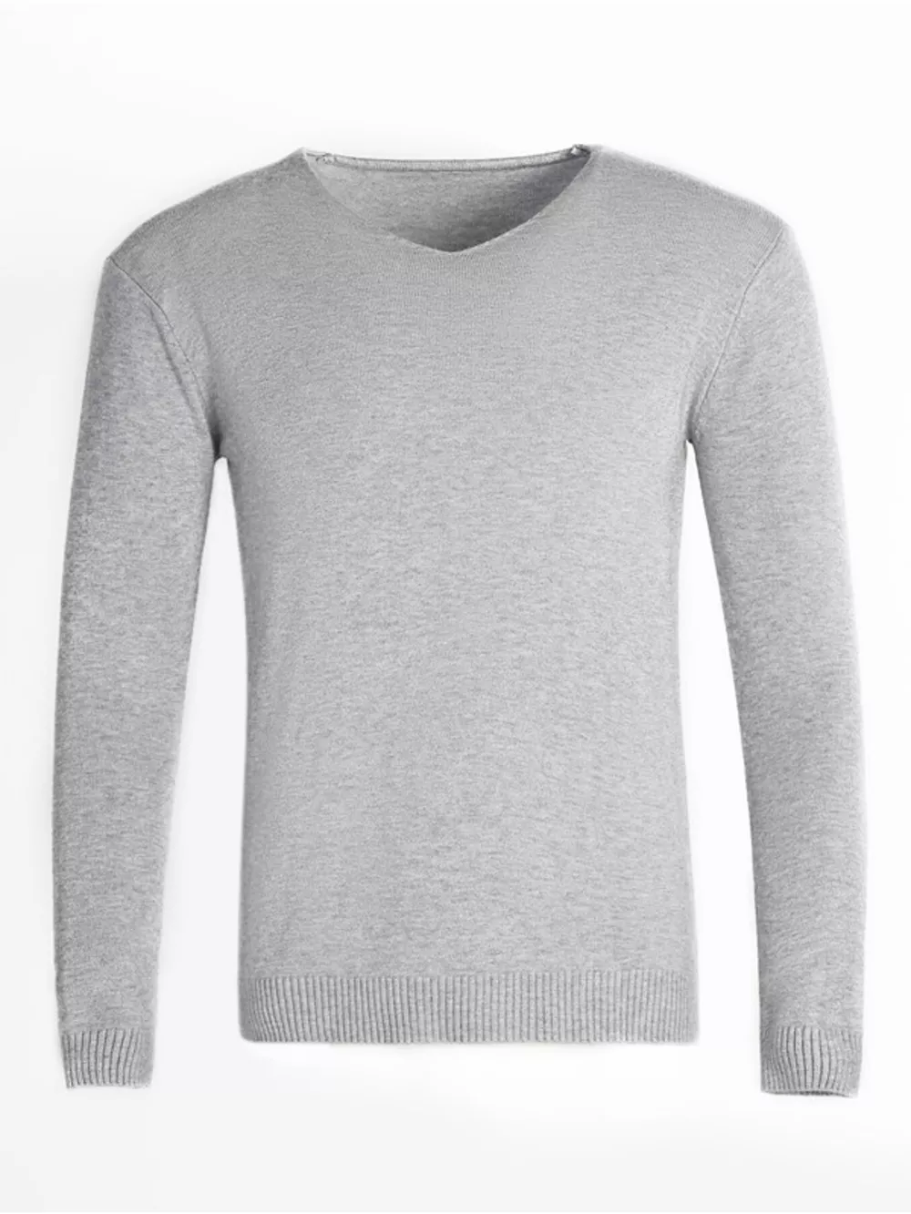 Men's Plus Size Solid Color Long Sleeve Knit Top, image 9