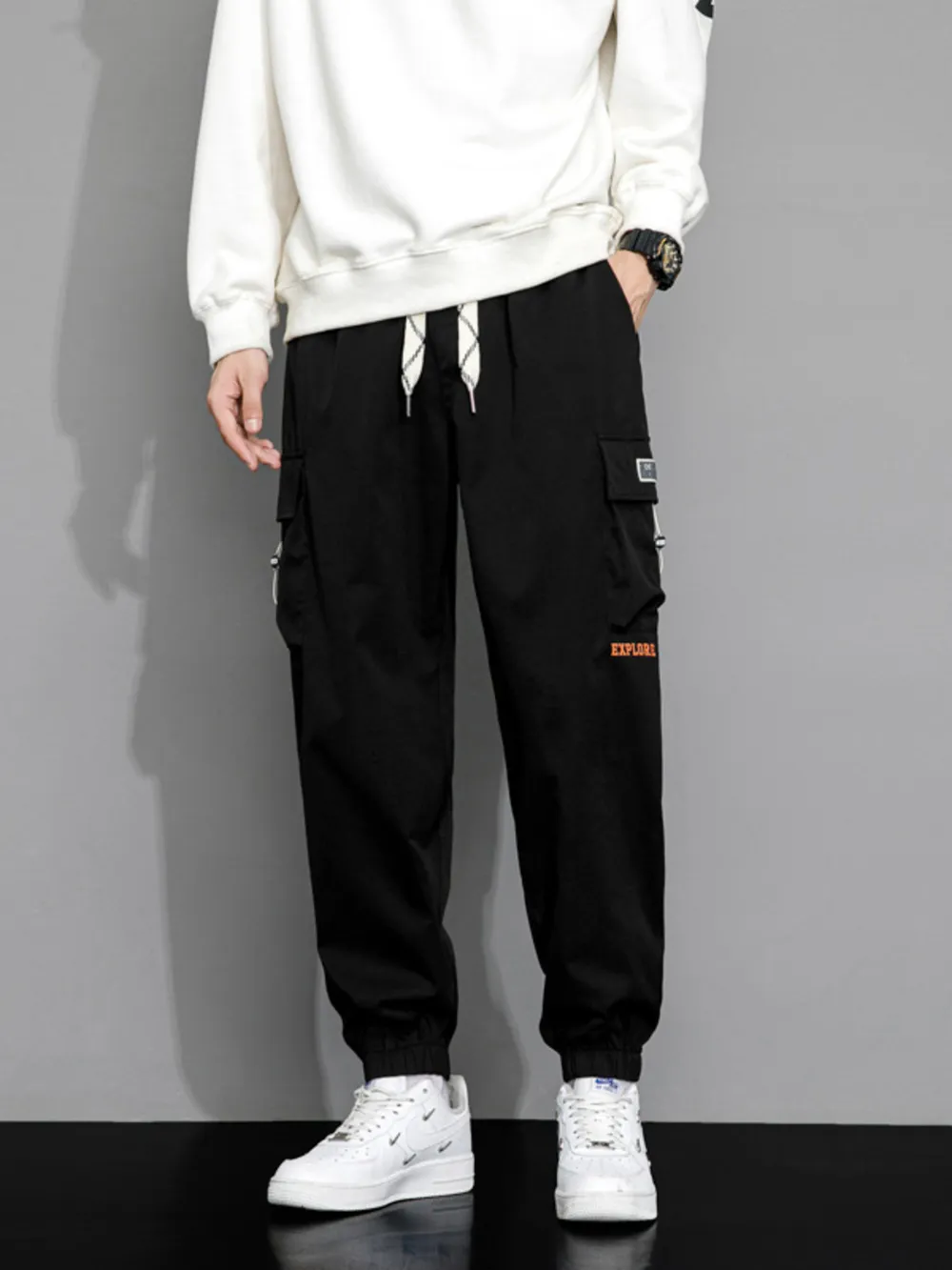 Men's Plus Size Loose Fit Joggers, image 3