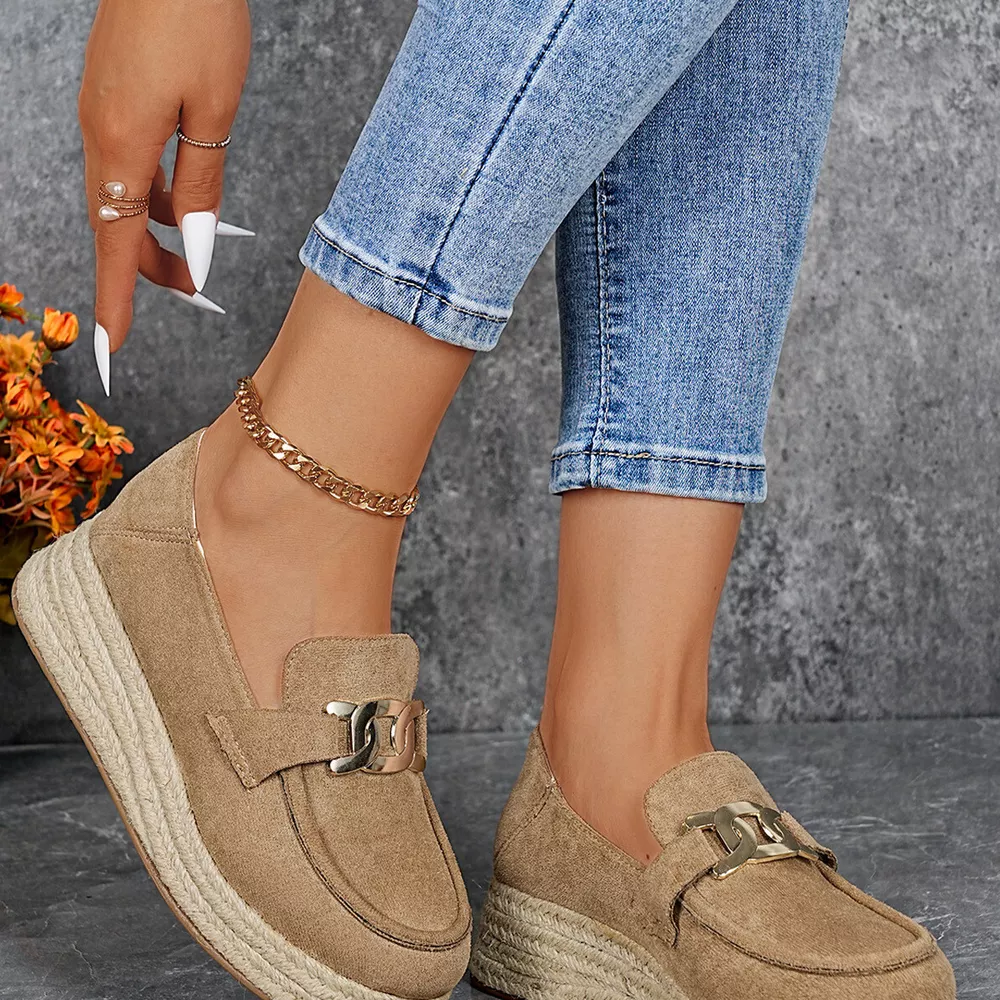 Round Toe Platform Slip-Ons, image 15