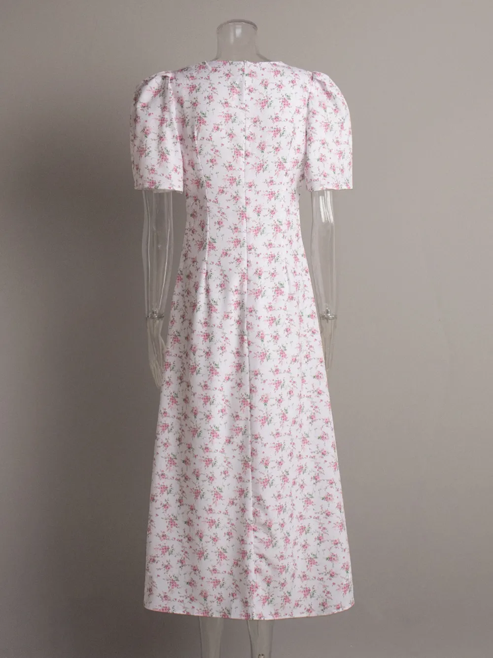 Floral Print Short Sleeve Dress, image 8
