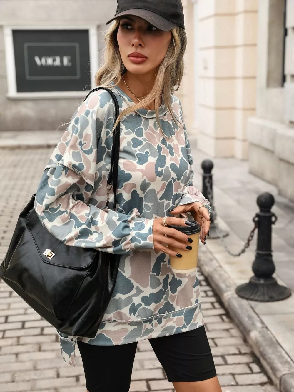 Printed Round Neck Sweatshirt, image 8