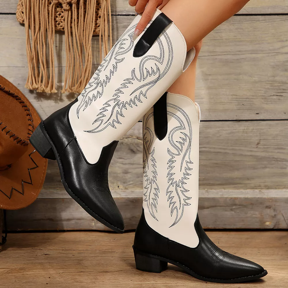 Point Toe Block Heels Boots, image 3