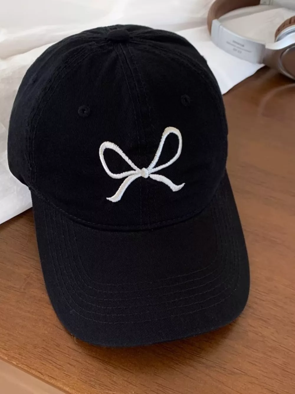 Embroidered Bow Baseball Cap, image 5