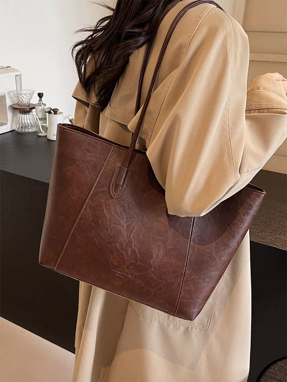 Classic Leather Tote Bag, image 12