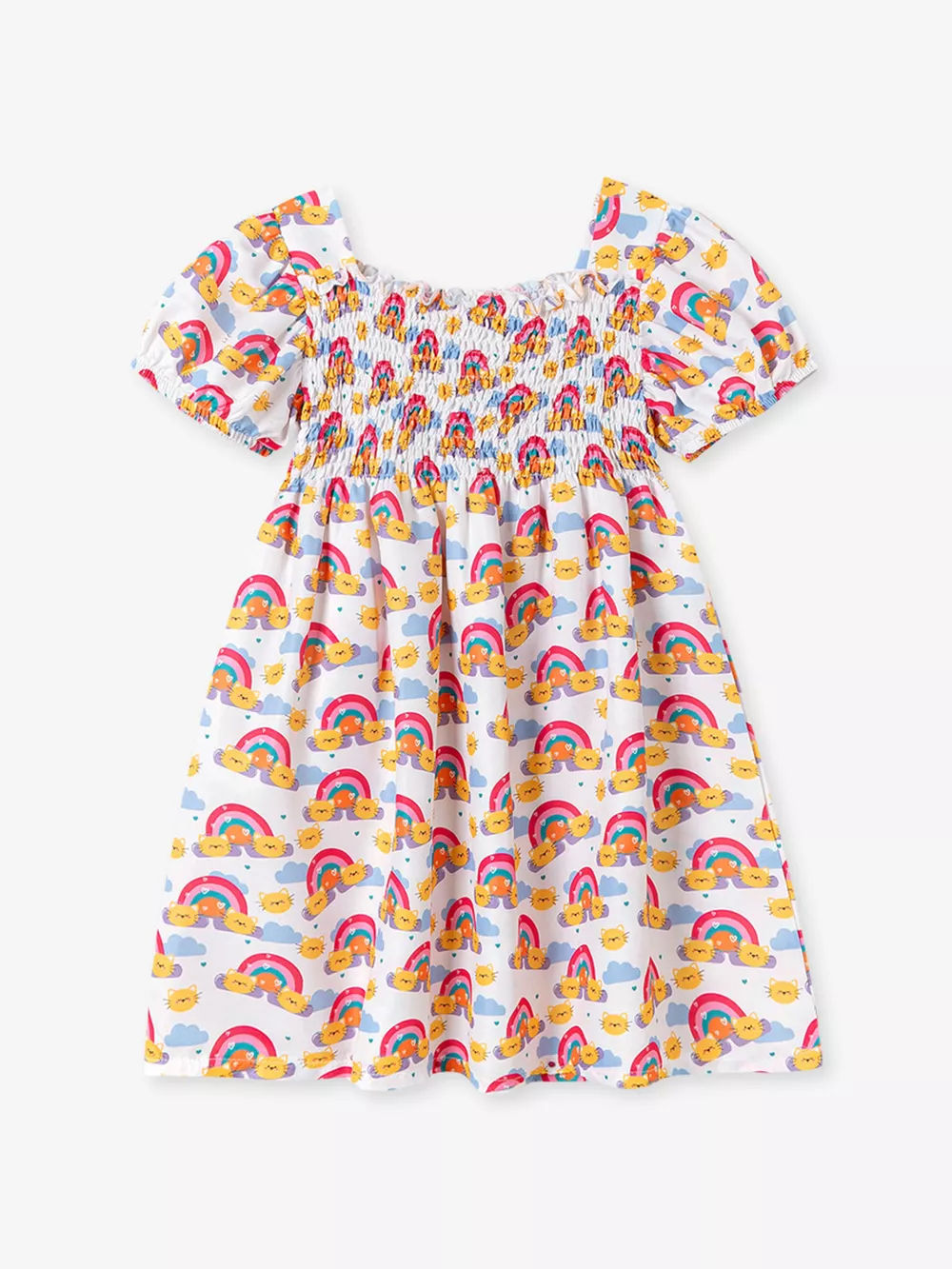 Children's Smocked Puff Sleeve Dress, image 3