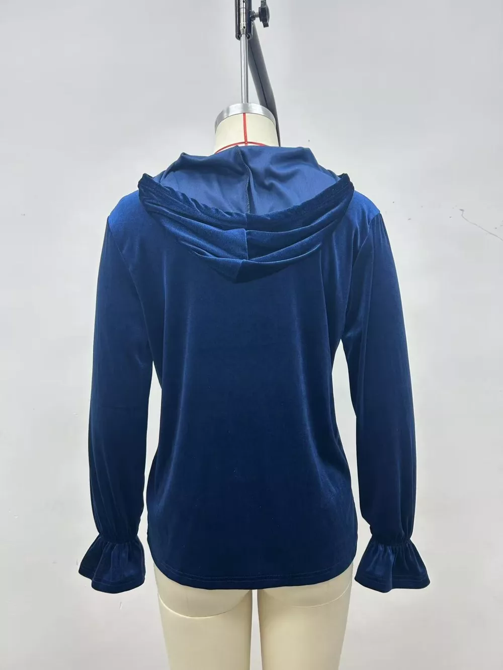 Full Size Velvet Button-Down Hooded Outerwear Plus Size, image 15