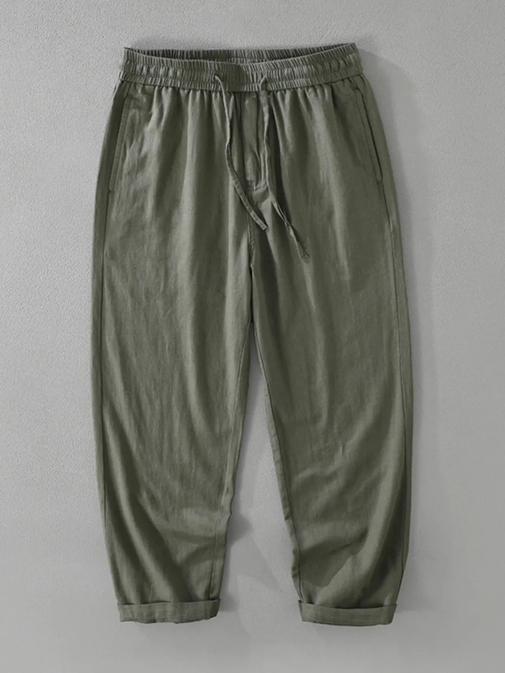 Men's Plus Size Drawstring Loose Fit Pants, image 2