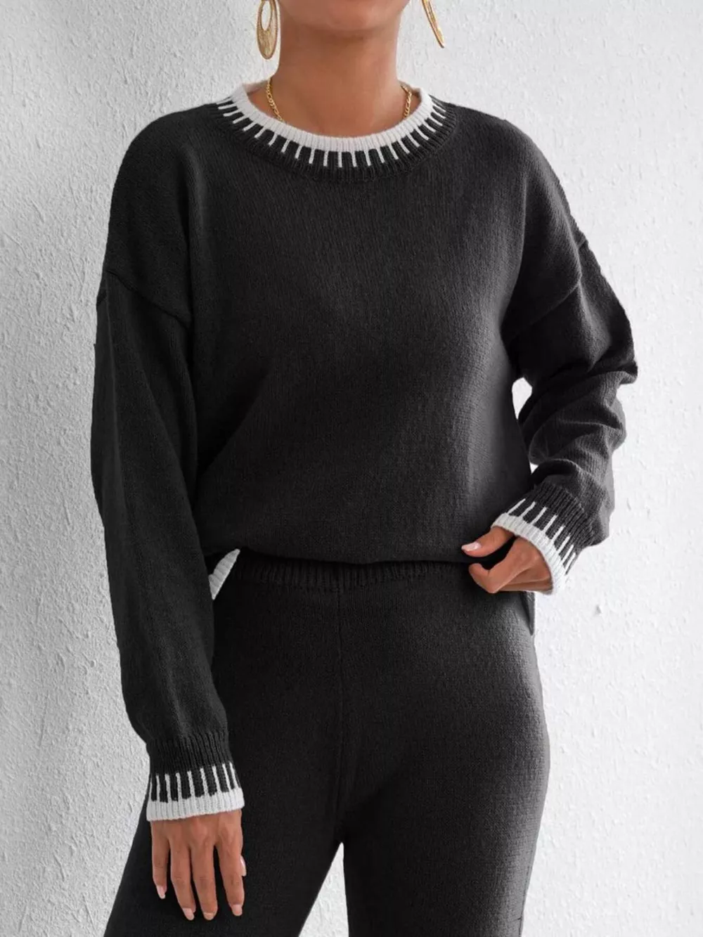 Relaxed Fit Long Sleeve Sweater, image 11