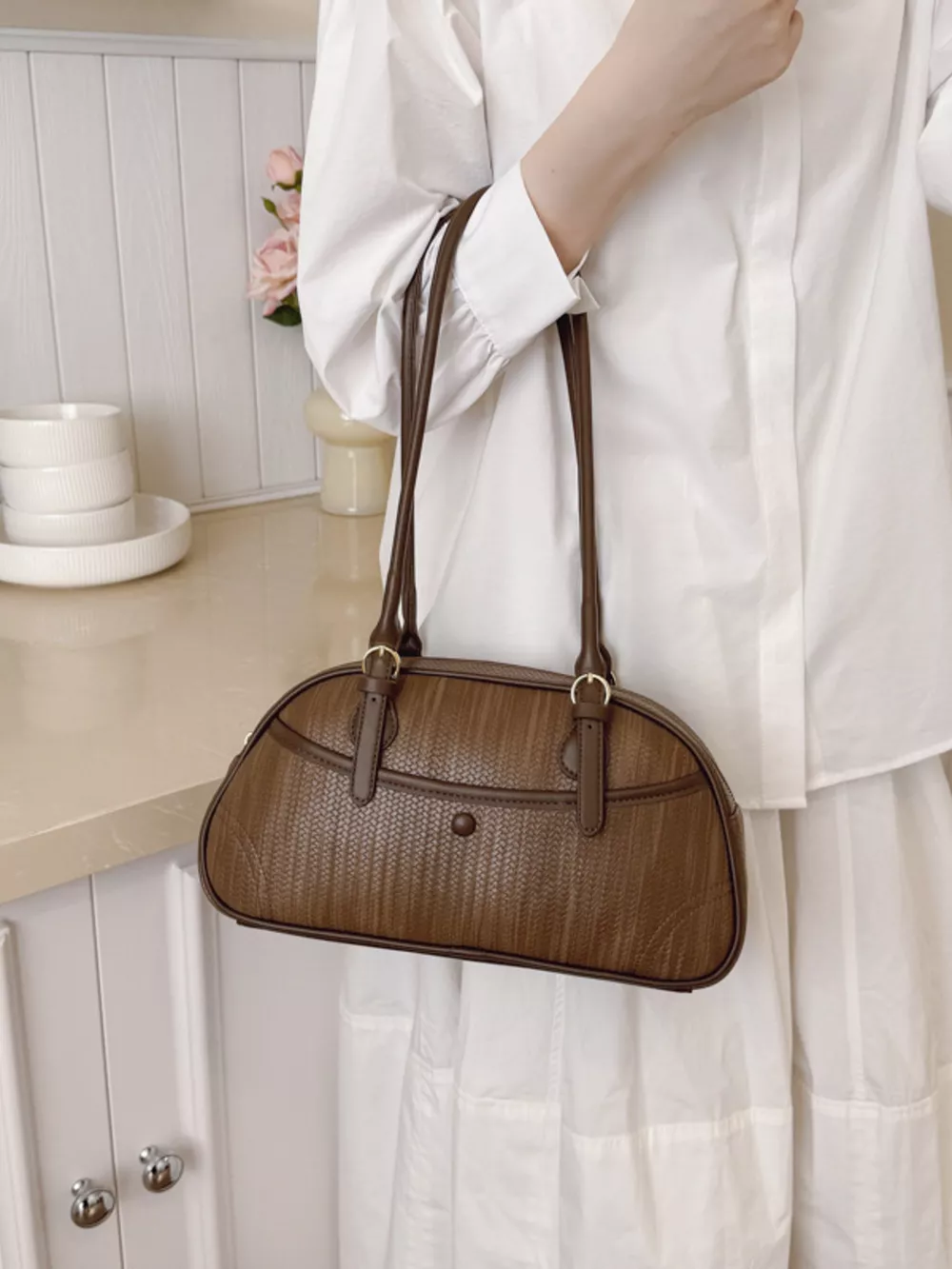 Vintage Buckle Shoulder Bag, image 6