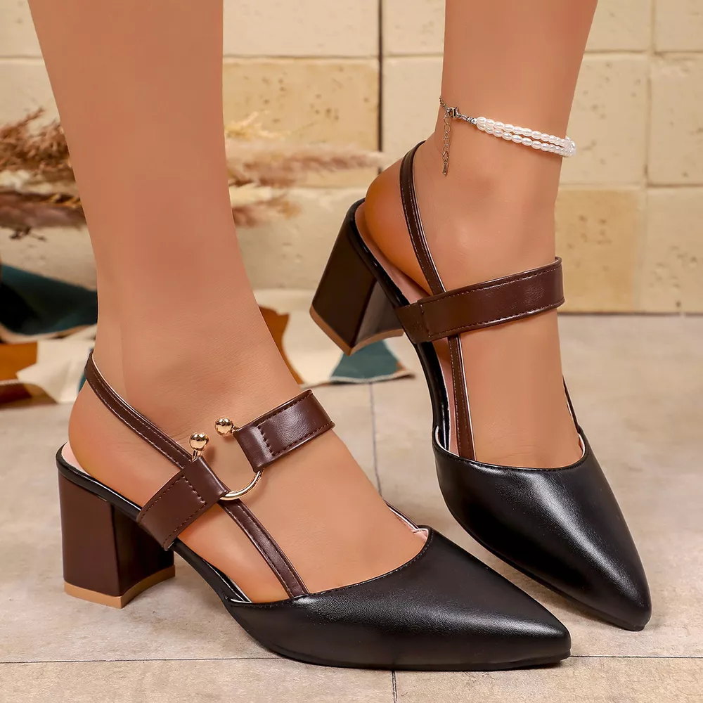 Point Toe Block Heels Sandals, image 6