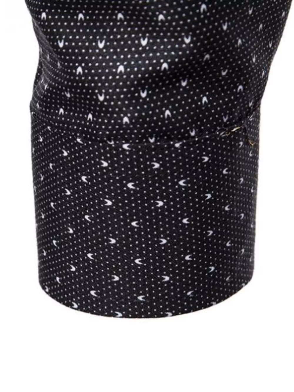 Men's Slim Fit Dotted Pattern Long Sleeve Shirt, image 6