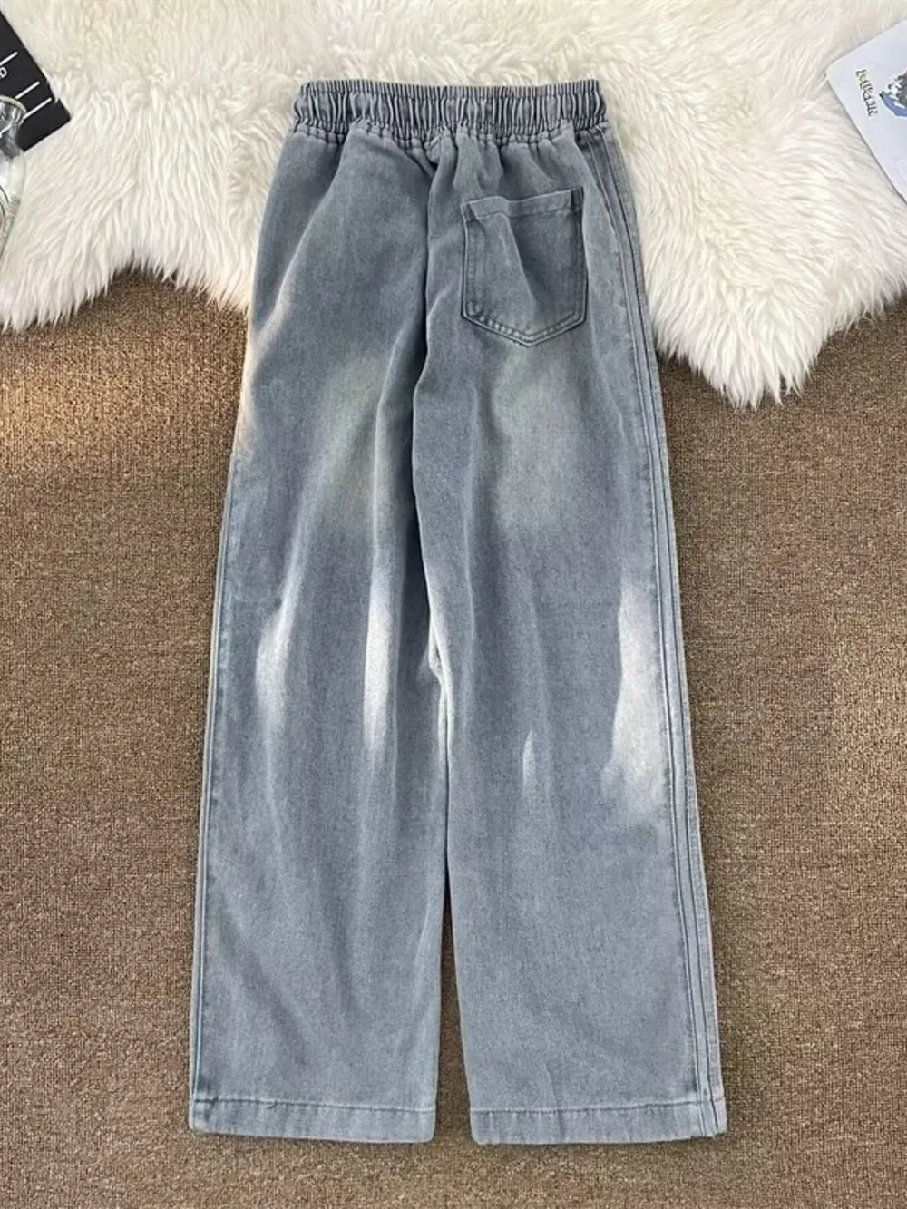 Men's Full Size Wash Wide Leg Pants Plus Size, image 4