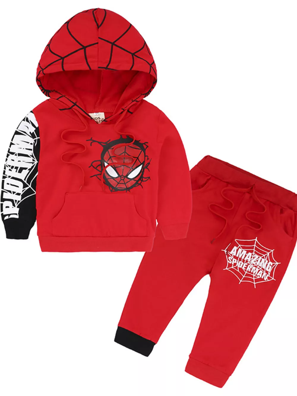 Children's Spiderman Graphic Hoodie and Pants Set, image 2