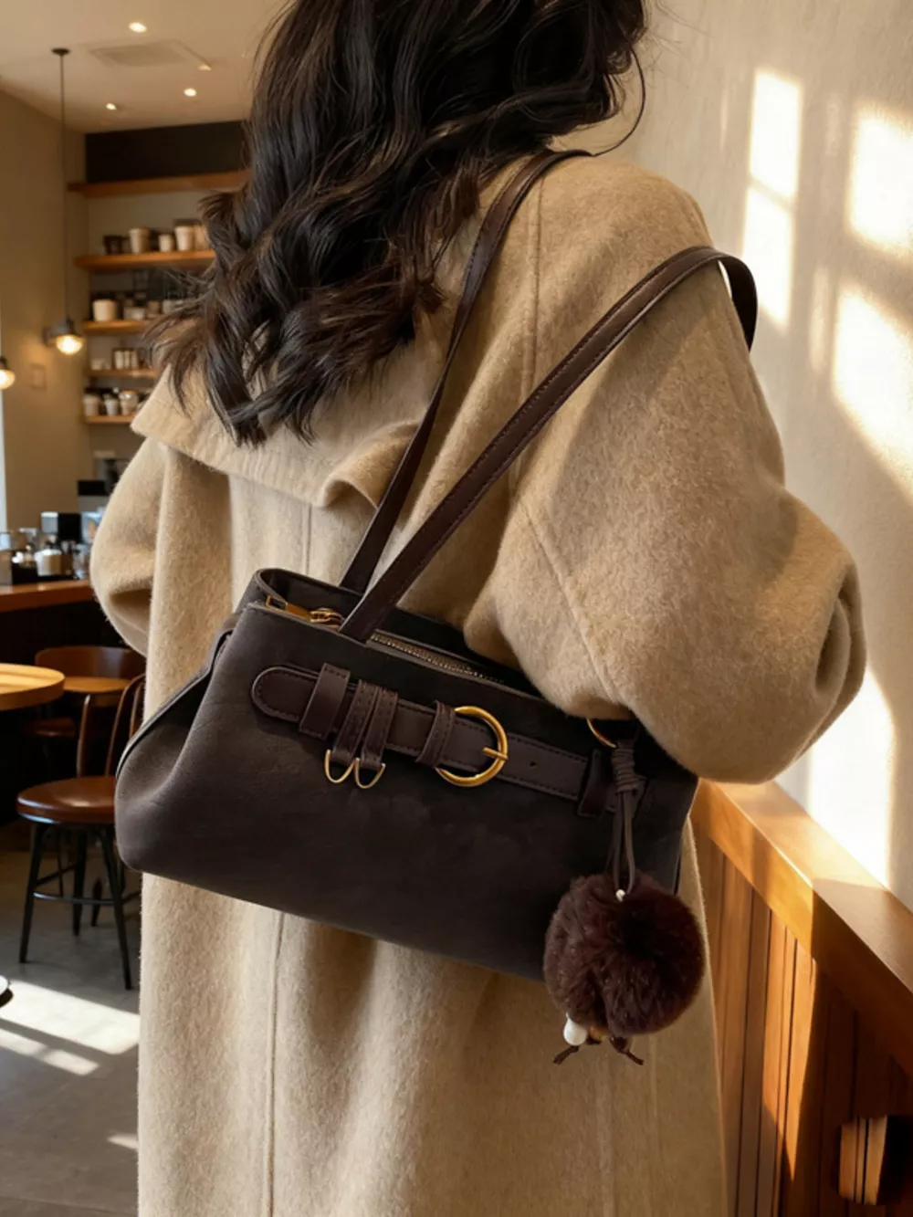 Buckle Decor Shoulder Bag, image 9